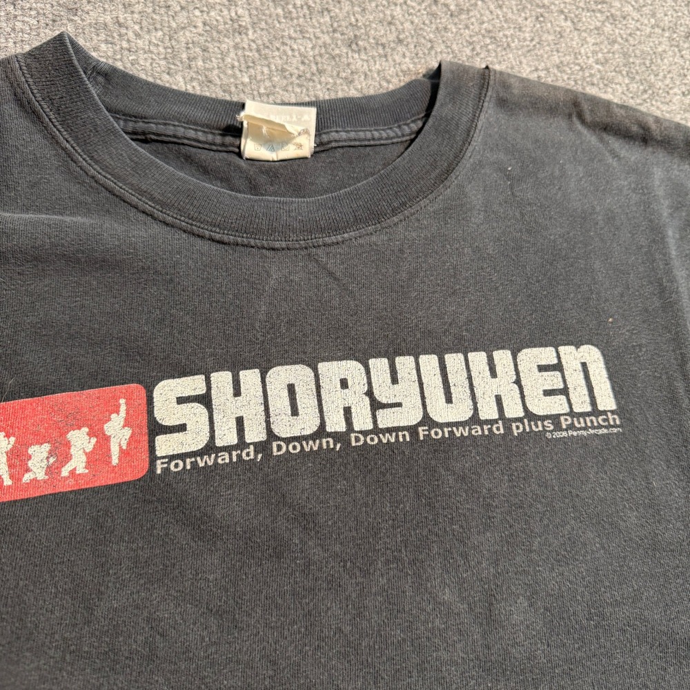 Vintage 2006 Penny Arcade Shoryuken Street Fighter T-Shirt Black Mens 2XL 2TG - Picture 2 of 7